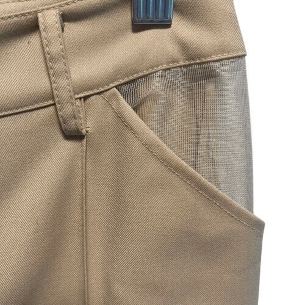 EGO Jess Hunt Beige Mesh Panel High Waisted Wide Leg Pants‎ 2 - Picture 5 of 11